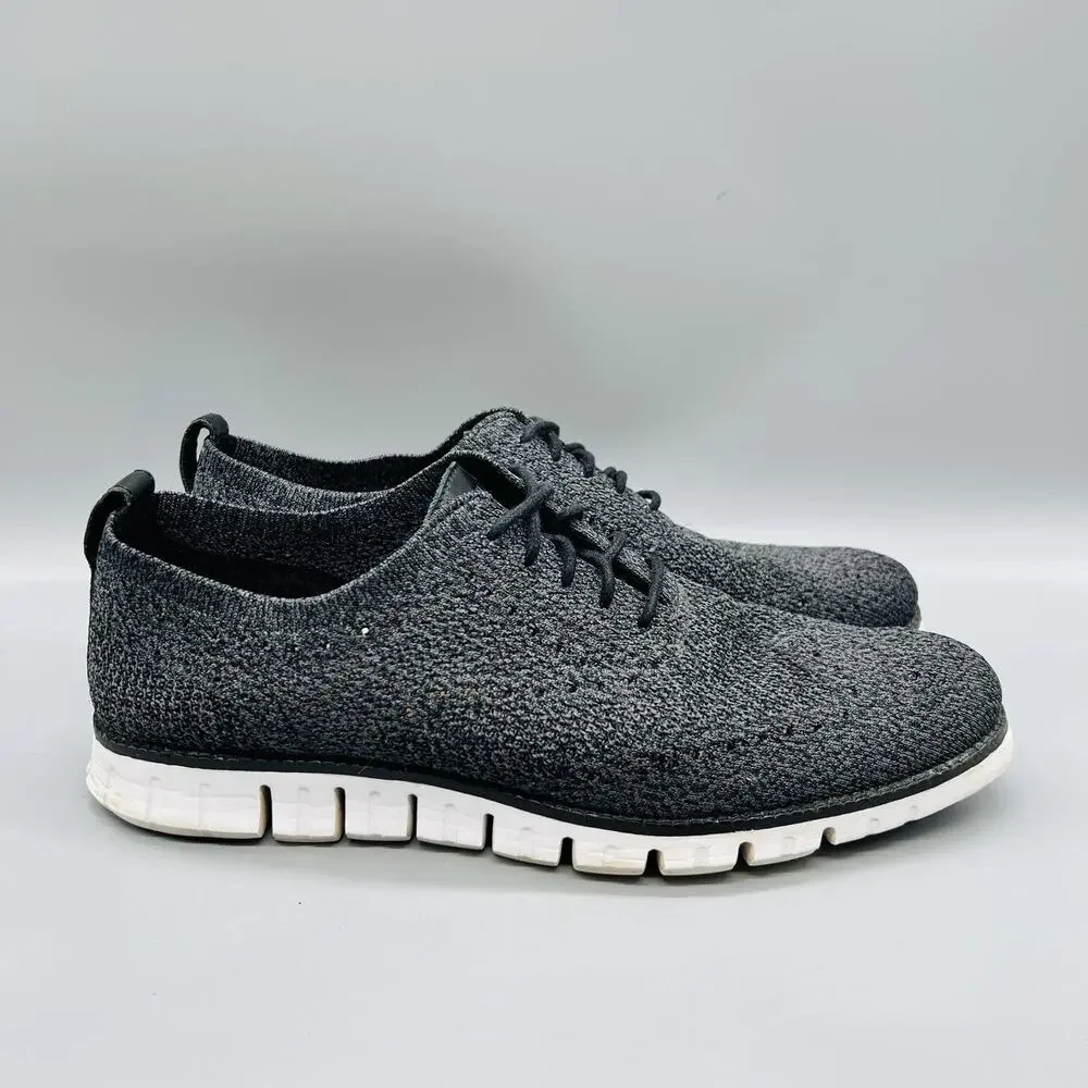 Cole Haan Shoes Men 10 Gray Knit Grand OS Low Top Casual Sneaker Comfort Walking